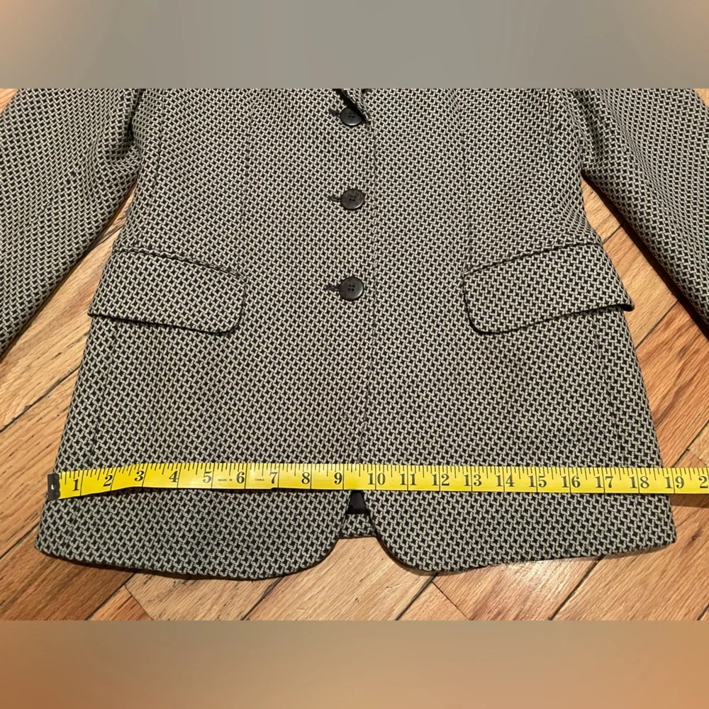 Missoni Donna 100% Wool Black/White Geometric Blazer Made In Italy Womens Size 6 - Picture 13 of 14